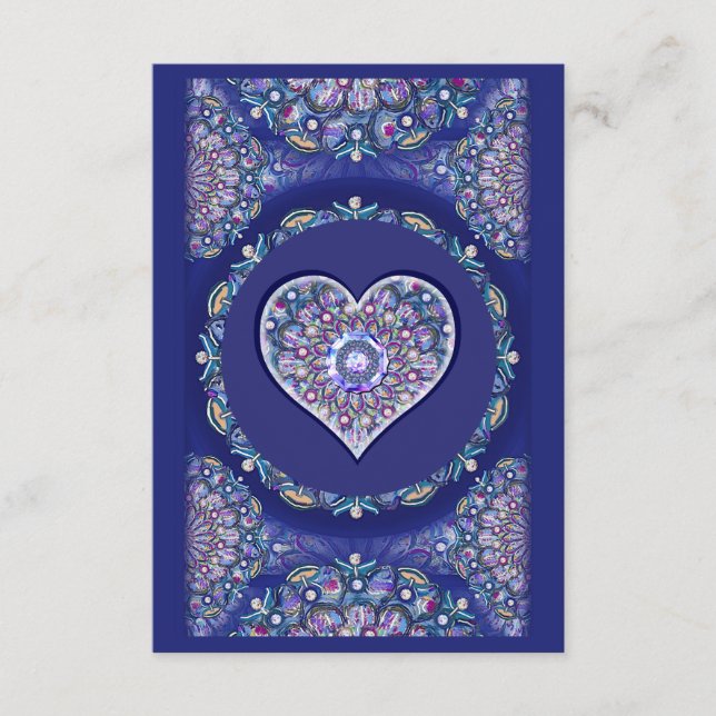 Blaue Rosette Begleitkarte (Vorderseite)
