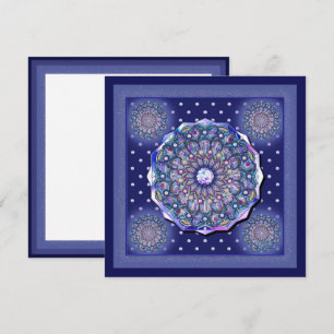 Blaue Rosette Feiertagskarte