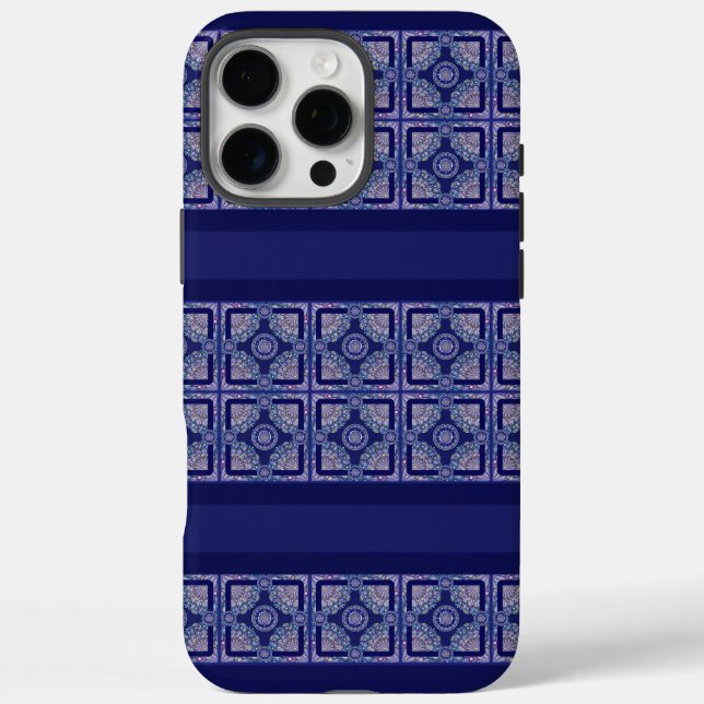 Blaue Rosette iPhone 16 Pro Max Hülle (Rückseite)
