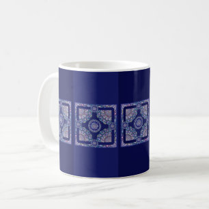 Blaue Rosette Kaffeetasse