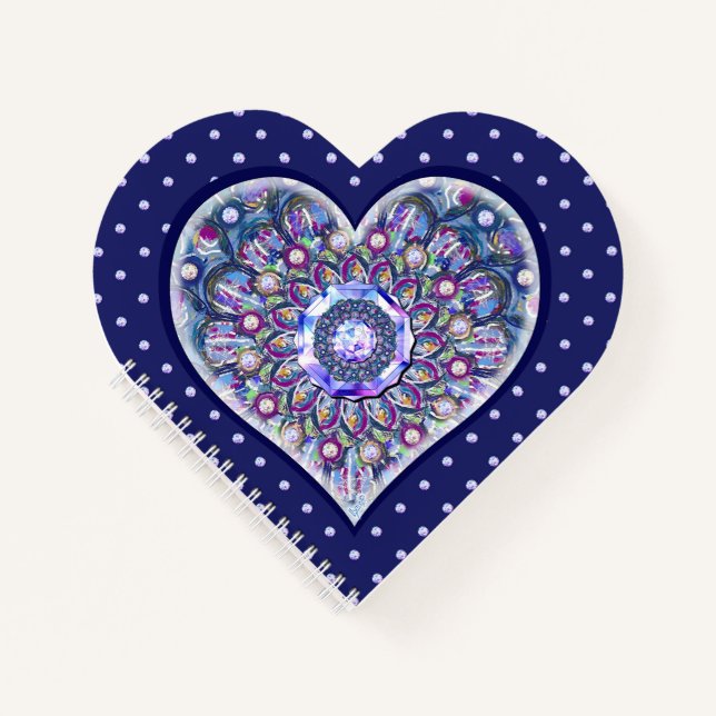 Blaue Rosette Notizbuch (Vorderseite)