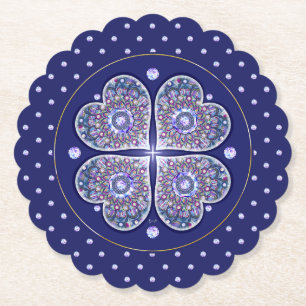 Blaue Rosette Untersetzer