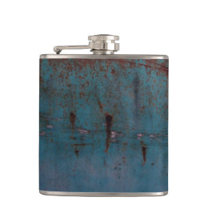 Blaue Rost-Flasche Flachmann