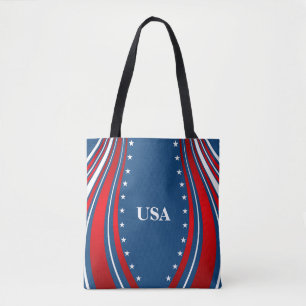 Blaue Rot-Amerikanische Flagge Tasche