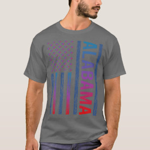 Blaue rote Flagge Alabama TShirt