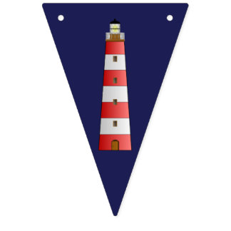 Blaue rote Jagdflagge für das Thema Nautic Wimpelkette