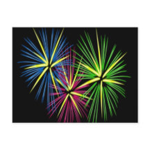 Blaue rote und grüne Feuerwerkskörper