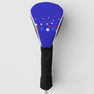 Blaue, rote und weiße Sternmuster Golf Headcover