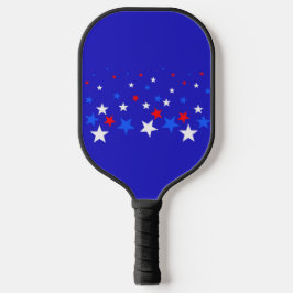 Blaue, rote und weiße Sternmuster Pickleball Schläger
