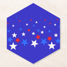 Blaue, rote und weiße Sternmuster Untersetzer