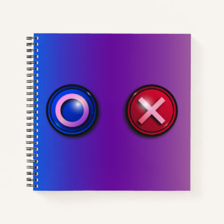 Blaue rote Wahlknöpfe Gradient Spiralblock Notizbuch