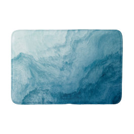 Blaue Ruhe im Ozean Waves Natur Abstrakte Kunst Badematte