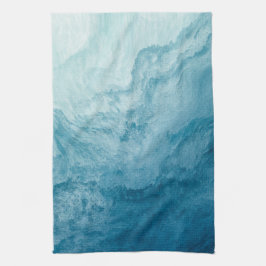 Blaue Ruhe im Ozean Waves Natur Abstrakte Kunst Geschirrtuch