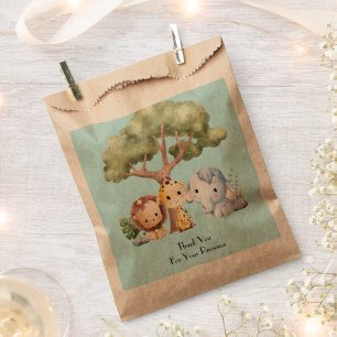 BLAUE SAFARI-BABYPARTY GESCHENKTÜTCHEN