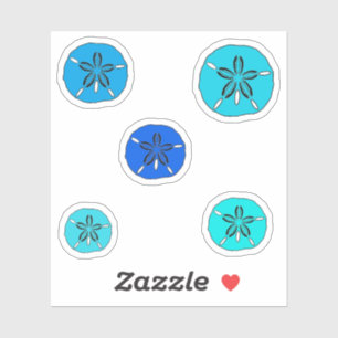 Blaue SandDollar Aufkleber