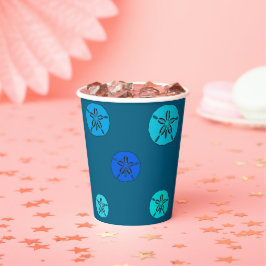 Blaue SandDollar Pappbecher