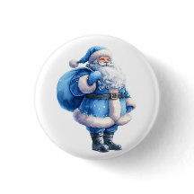 Blaue Santa-Claus-Illustration Aquarell
