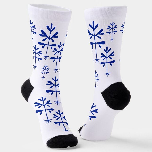 Blaue Sapling Socken (Gewinkelt)