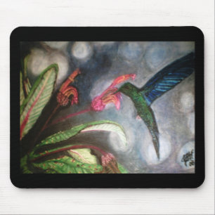 BLAUE SAPPHIRE HUMMING BIRD MOUSEPAD