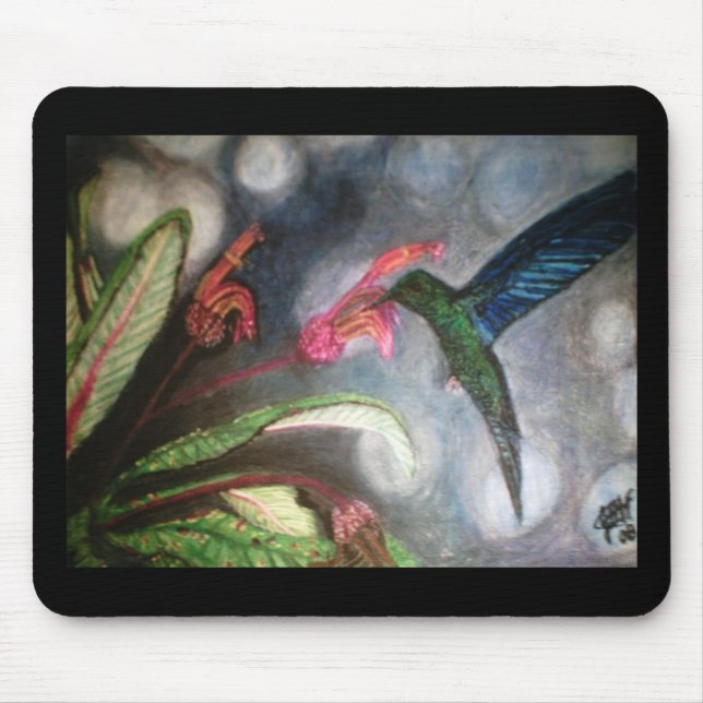 BLAUE SAPPHIRE HUMMING BIRD MOUSEPAD (Vorne)