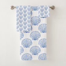 Blaue Scallop-Muscheln an der Küste