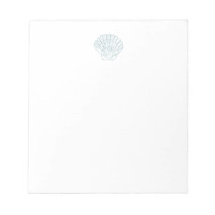 Blaue Scallop Notizblock