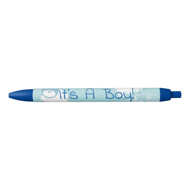 blaue Schaf-Babydusche Kugelschreiber (Vorderseite)