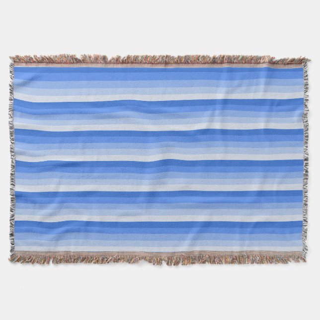Blaue Schattenstreifen Decke (Vorderseite)