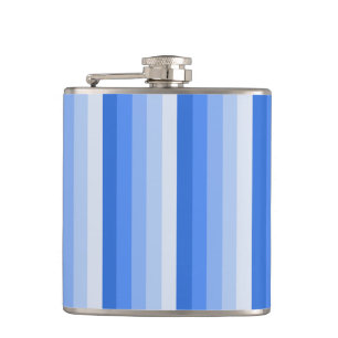 Blaue Schattenstreifen Flachmann