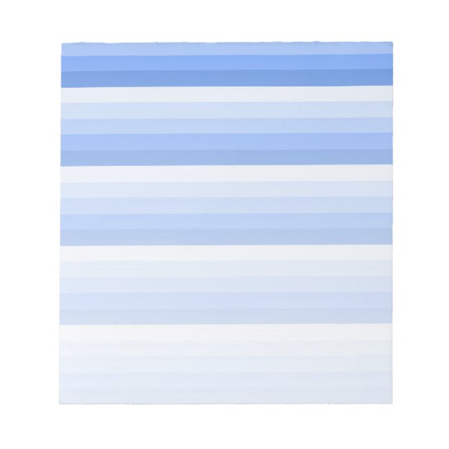 Blaue Schattenstreifen Notizblock (Vorderseite)