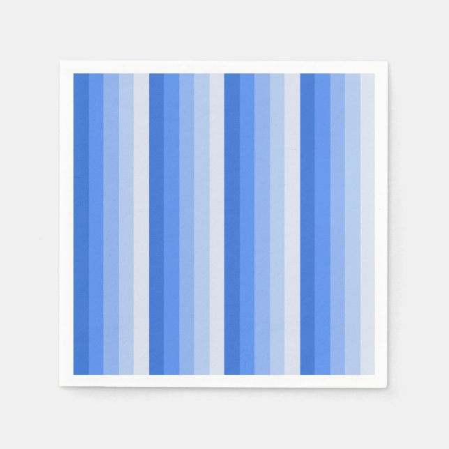 Blaue Schattenstreifen Serviette (Vorderseite)