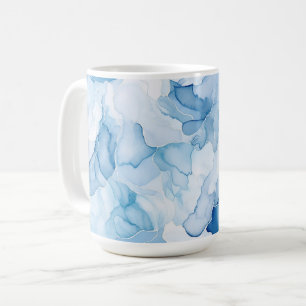 Blaue Schattierungen Abstract Kaffeetasse