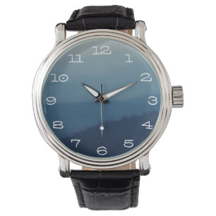 Blaue Schichten Armbanduhr
