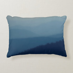 Blaue Schichten Zierkissen