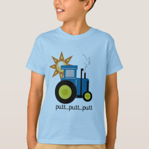 Blaue Schlag-Schlag-Traktor-T-Shirts und Geschenke T-Shirt