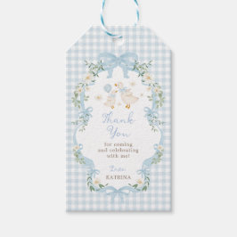 Blaue Schleife Alberne Gans Baby Shower Danke Geschenkanhänger