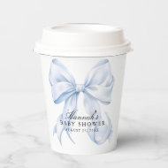 Blaue Schleife Baby Shower Coquette Schleife Thema Pappbecher