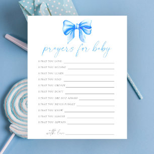 blaue Schleife Baby Shower Gebete für Baby