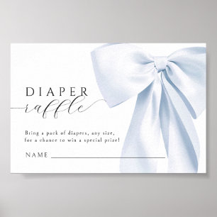 Blaue Schleife Baby Shower Sofort-Download Poster