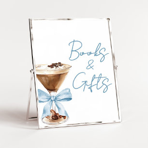 Blaue Schleife Espresso Dusche Bücher und Geschenk Poster