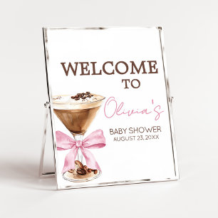 Blaue Schleife Espresso Martini Baby Shower Willko Poster
