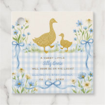 Blaue Schleife Floral Alberner Gänserich Jungen Ba