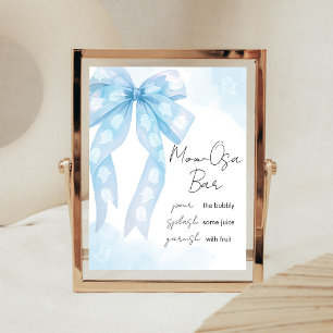 Blaue Schleife Little Boo Shower Mom Osa Bar Schil Poster