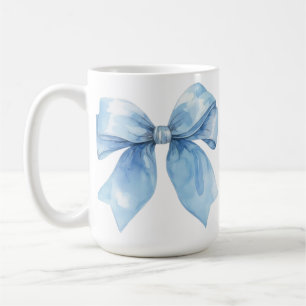 Blaue Schleife Ruhige Stärke Zitat – Moodila Kaffeetasse
