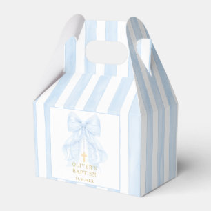 Blaue Schleife Taufe Geschenkschachtel