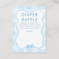 Blaue Schleife Windelraffel Baby Shower Tickets