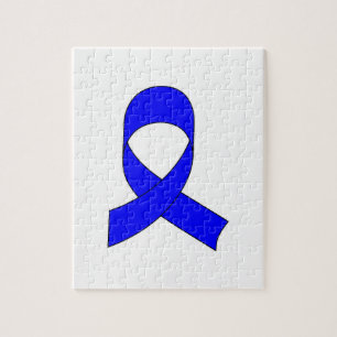 Blaue Schleife Zeichnend