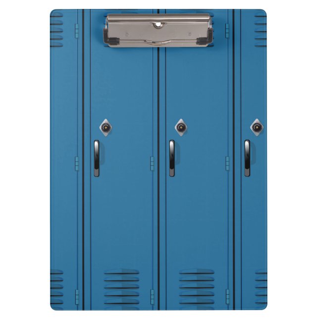 Blaue Schließfach-Türen Klemmbrett (Vorderseite)