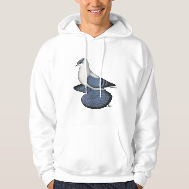 Blaue Schlucktaube Hoodie (Vorderseite)
