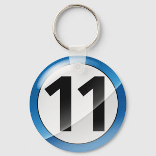 Blaue Schlüsselkette der Nr.-11 Schlüsselanhänger
